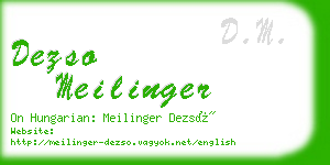 dezso meilinger business card